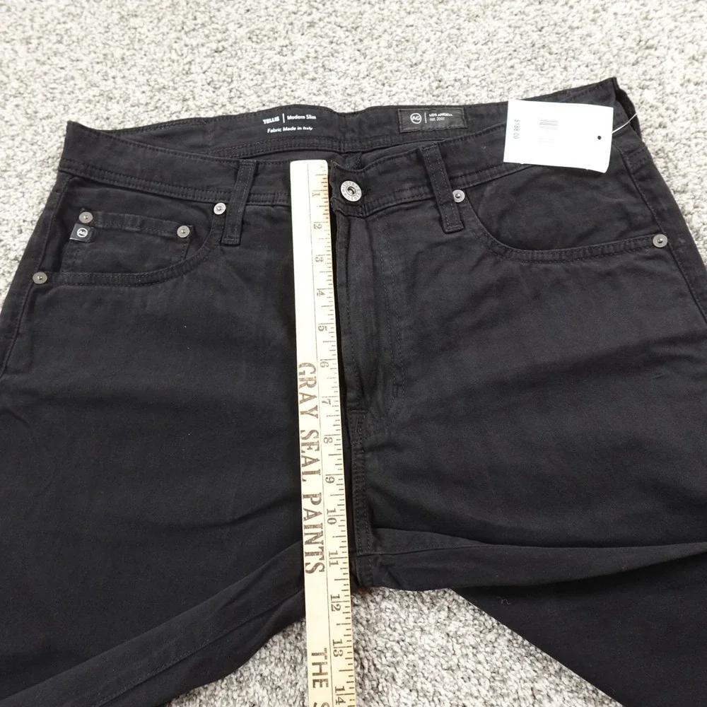NEW AG Adriano Goldschmied‎ Jeans Mens 34X34 Black Tellis Modern Slim Stretch